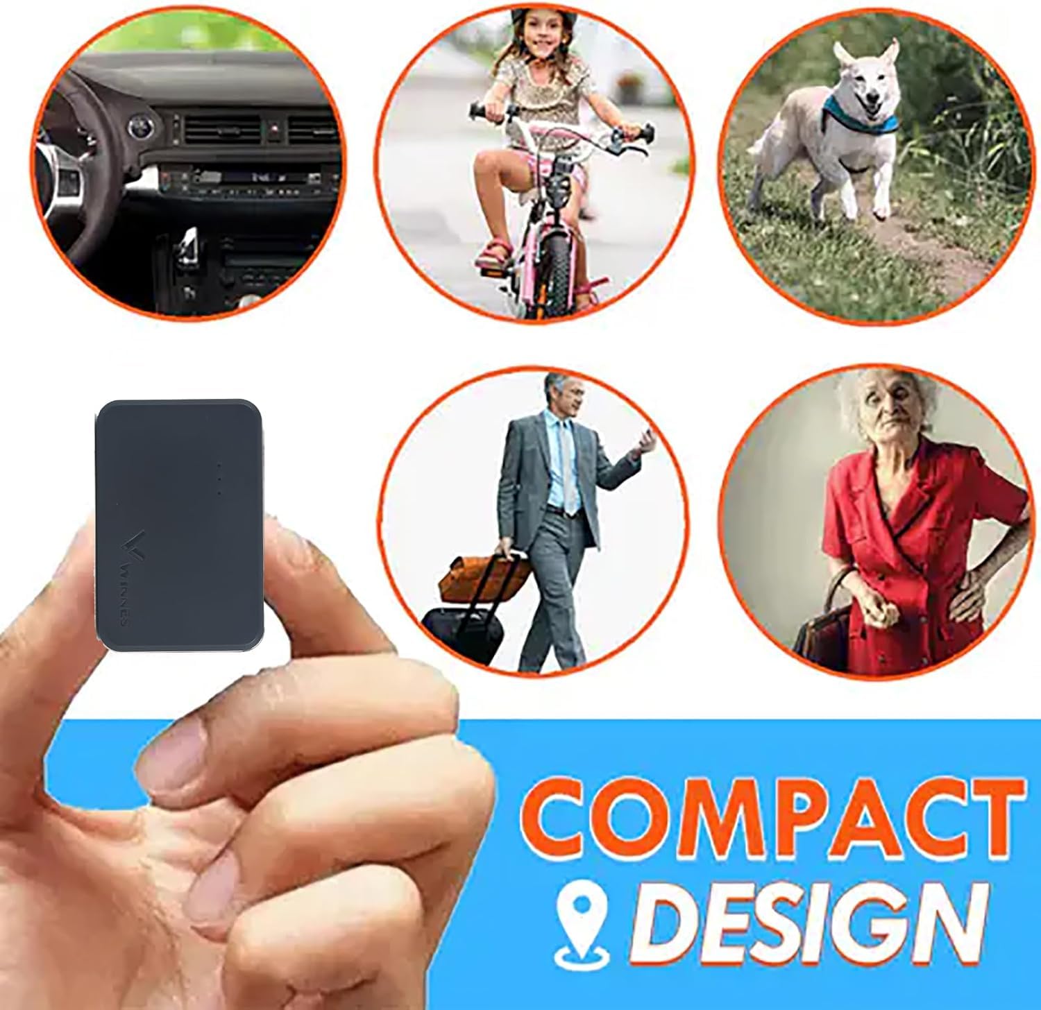 Micro Localizzatore per Auto Moto Bambini Nessuna SIM 60 Giorni di Standby GPS Tracker con APP Allarme Antifurto Tracciamento Globale in Tempo Reale GPS Tracker Nascosto Taiettoria storica Magnete