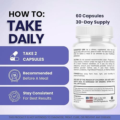 Miniatura 4 de Neurocept - Cápsulas de suplemento cerebral oficial Neuro Cept Brain & Memory Focus Support Advanced Formula, Neurocept Pills apoyo diario para la