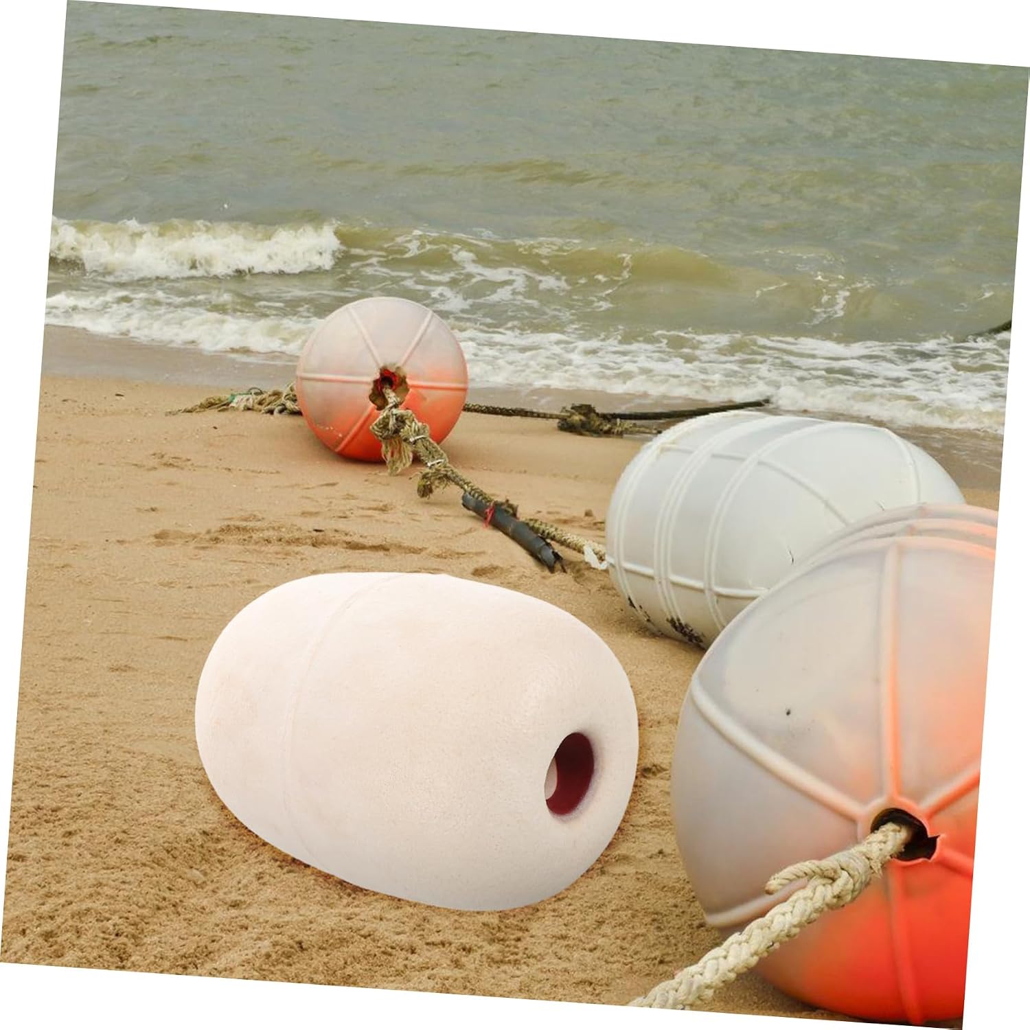 KICHOUSE Water Fishing Float: Floats Deep Water Marker Buoys for Pool Fishing Boat Drift Anchors System Swimming Beige 15cmx 20cm