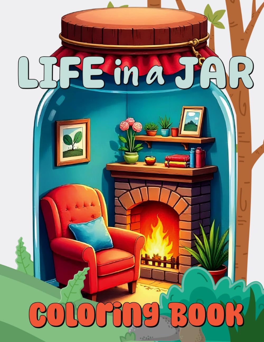Life in A Jar Coloring Book for Adults: A Relaxing Coloring Journey into The Glass Jar of Imagination