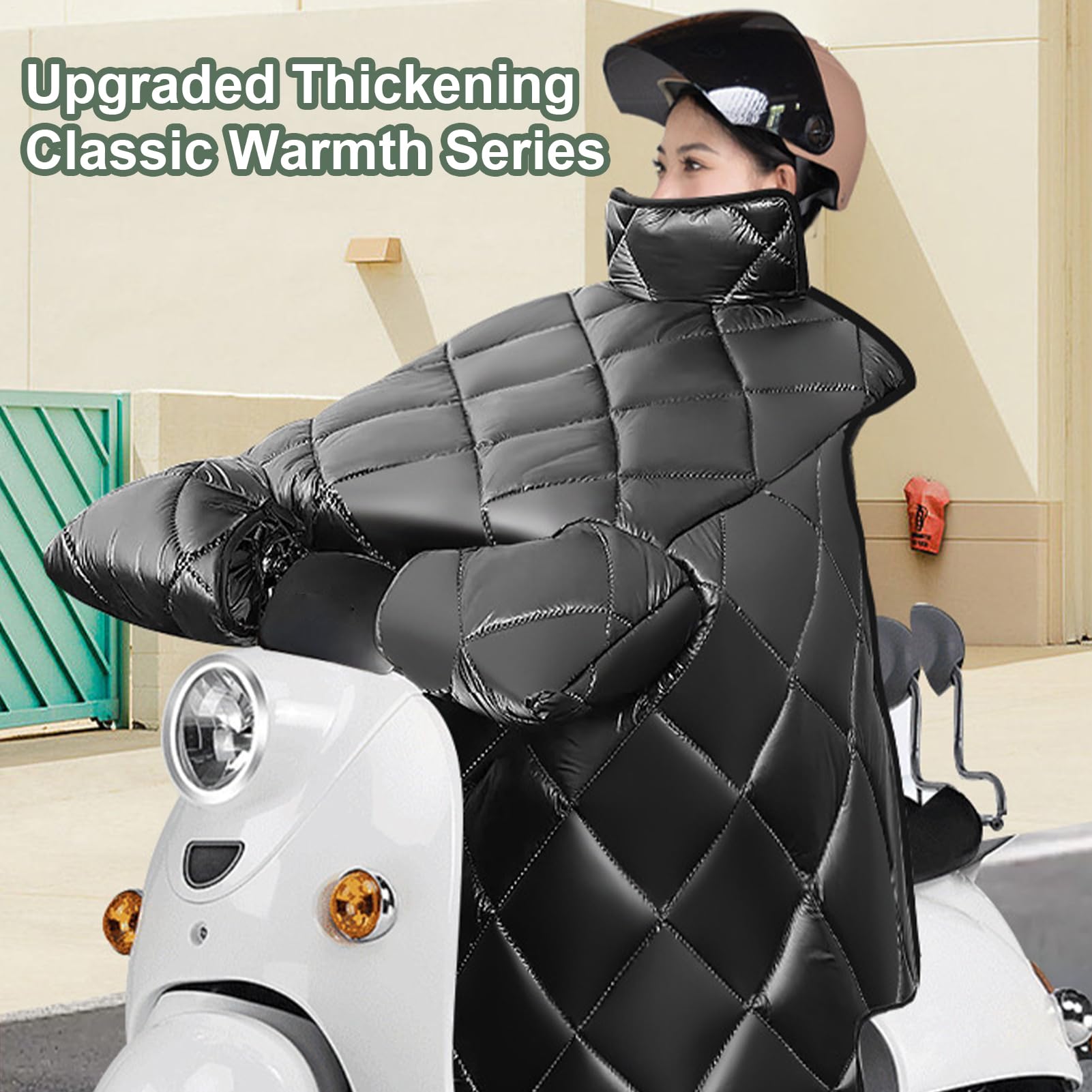Jambière Anti-Vent pour Scooter Résistant au Vent en Cuir PU Imperméable