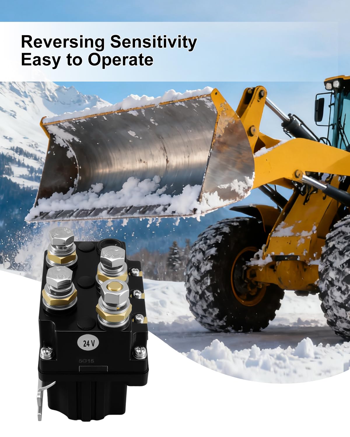 24V DC 400A Winch Reversing Contactor Solenoid Replace DC88P 1000, Heavy Duty Controller Relay Fit for Jeep Truck Snow Plow ATV Spreader SUV Windlasses Hydraulic Pump Reversible Motor