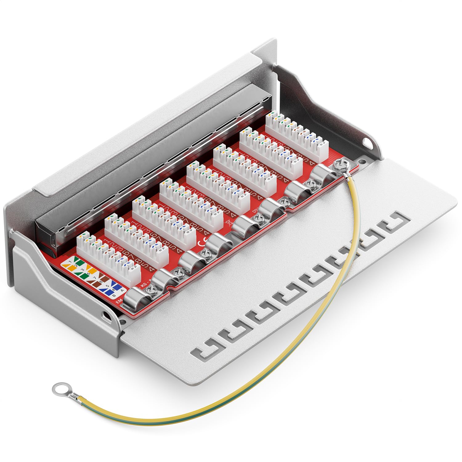 Panneau De Brassage InLine® Cat.6 12 Fois, 10 1U, Gris Clair, RAL7035