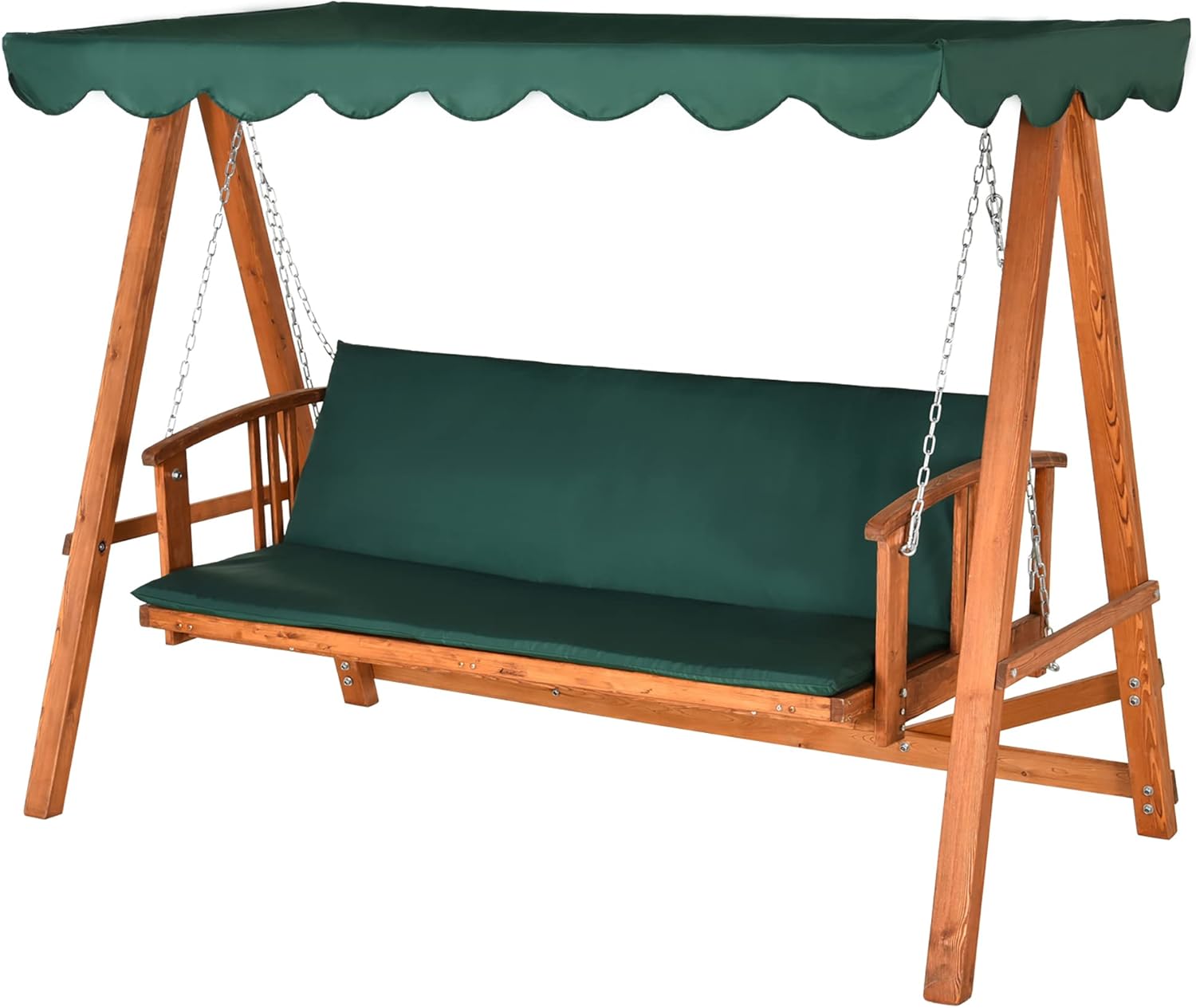 Outsunny Garden Swing with Real Wood Swing Bench, Egypt Ubuy