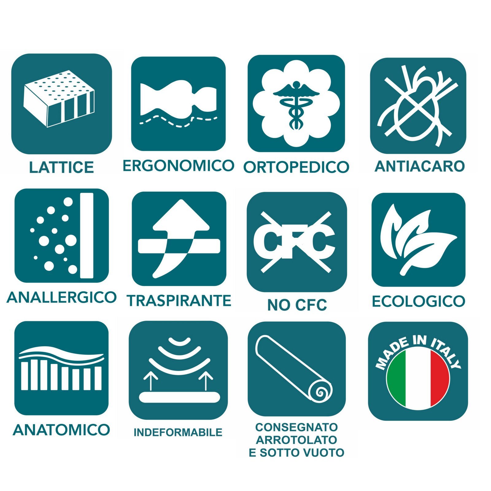 Evergreenweb - Coppia di Cuscini in Lattice Naturale con Fodera Aloe Vera 42x72 Sfoderabili e Lavabili, Modello Saponetta 100% Fiocco Lattice Antiacaro, Guanciali Letto per Dolori Cervicali alti 15 cm