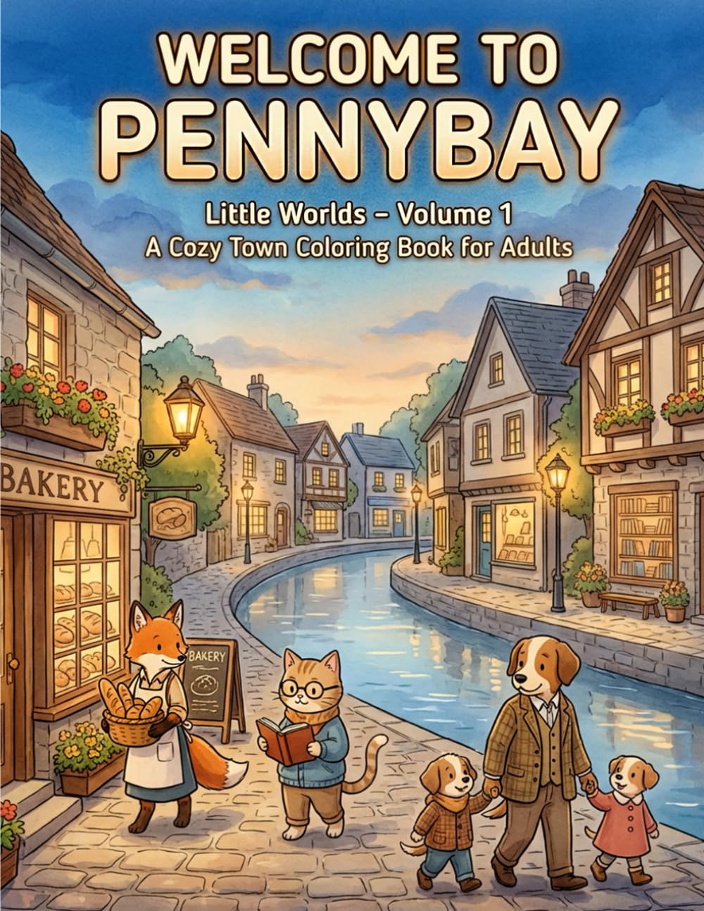 Welcome to Pennybay: A Cozy Coloring Book for Adults (The little town of Pennybay- coloring books)