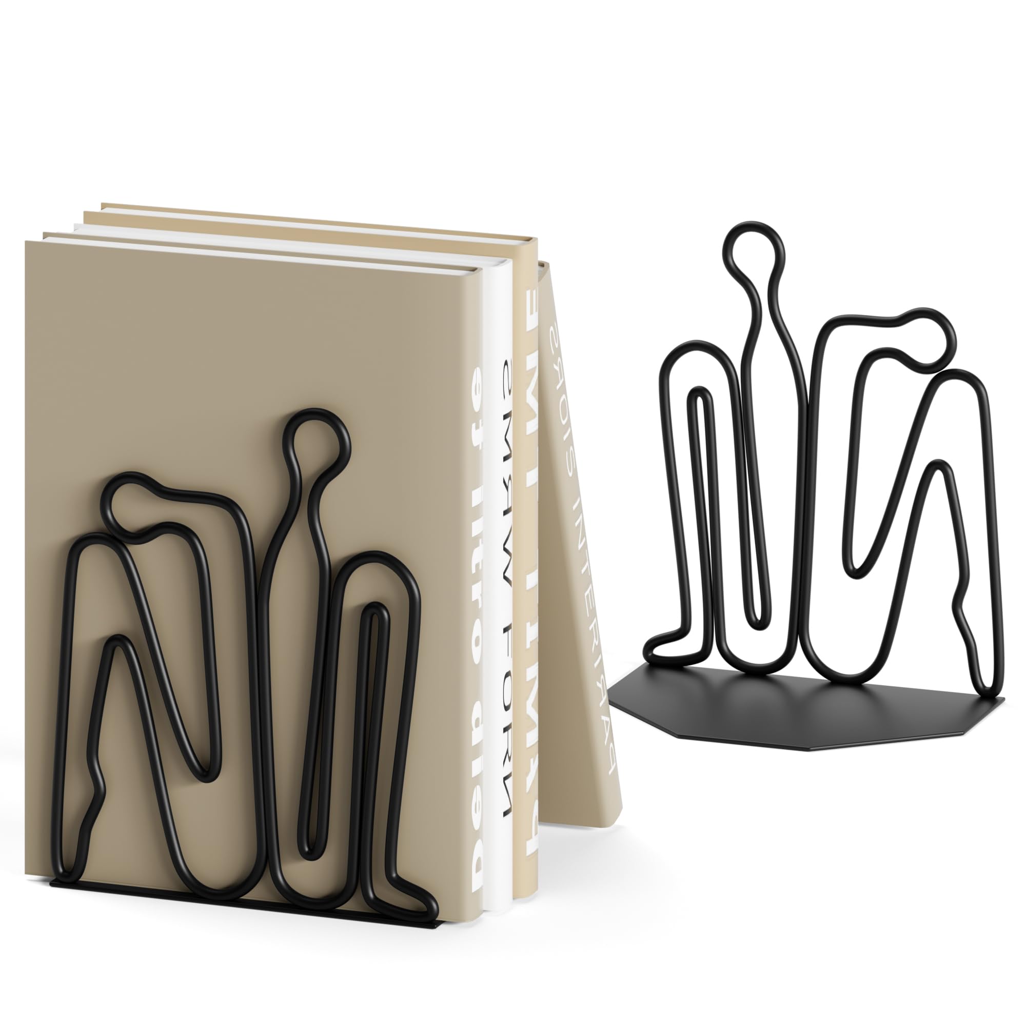 Alsonerbay Thinker Heavy-Duty Metal Bookends