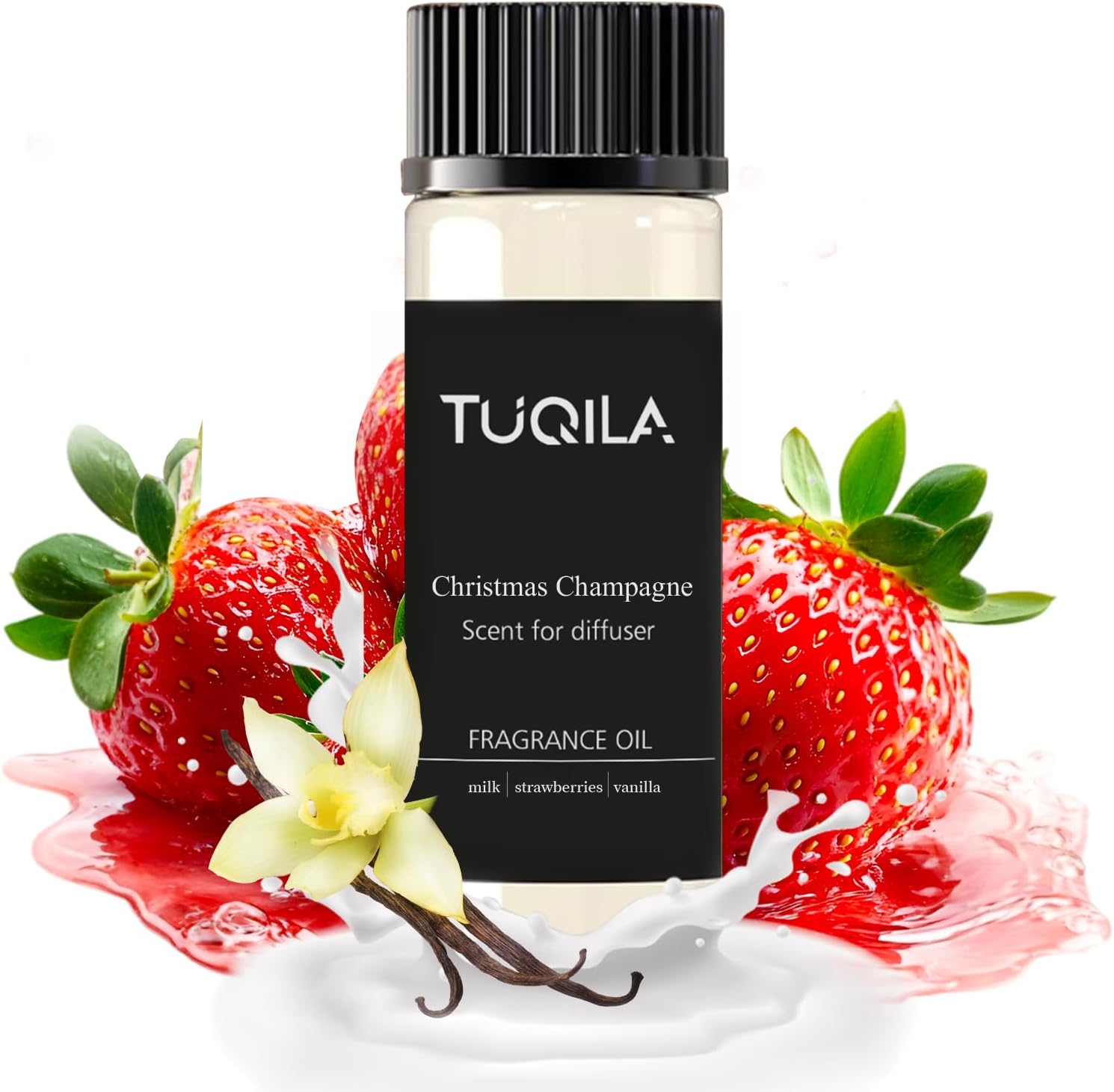 Tuqila Christmas Champagne Essential Oil - 20ML Sampler Scented Oils for Waterless Diffuser, Aromatherapy Diffuser Oil with Festive Notes of Pear, Berry, Vanilla & Amber for Home