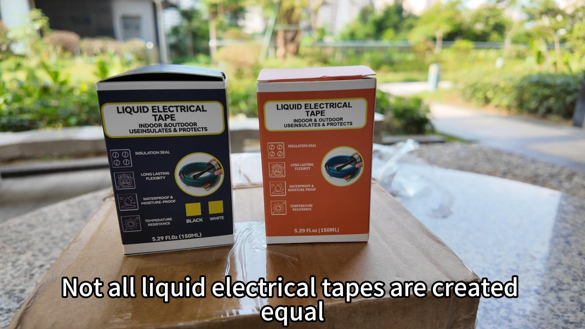 Image of 5.29OZ Liquid Electrical Tape, Black Insulating Glue with Brush Cap, Waterproof & Flexible Rubber Coating, Quick-Drying for Wires, Cables, Outdoor Electrical Connectors, Marine, Automotive Use