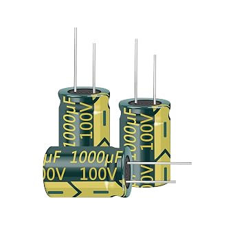 5pcs 100V 1000uF 18x30mm Aluminum Electrolytic Capacitors | High frequency low ESR, for TV, LCD monitor, game console, power supply repair