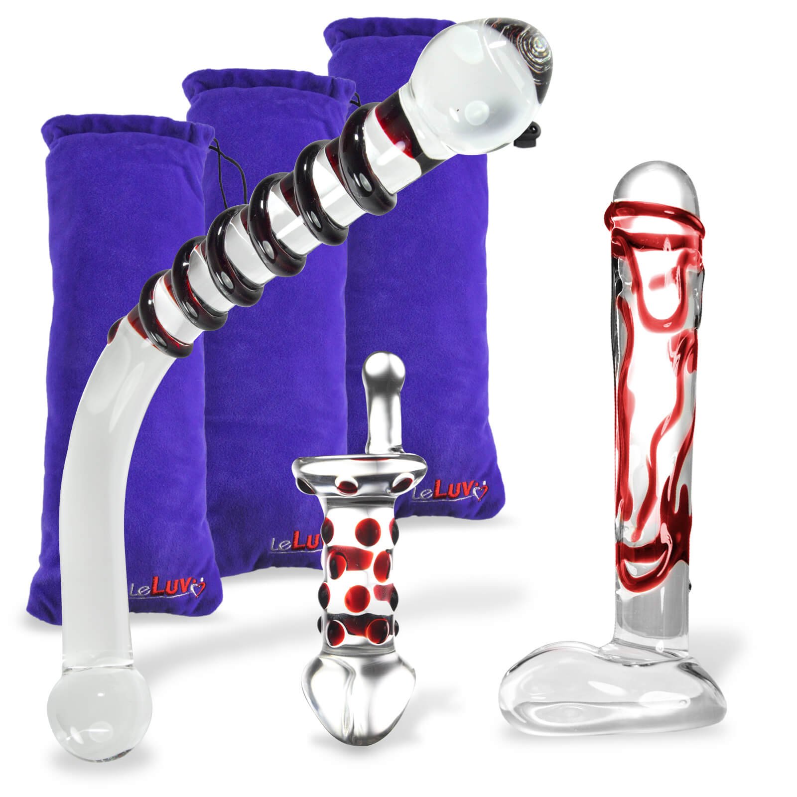 Amazon.com: LeLuv Pyrex Glass Dildo Sex Toys Kinky Couples BDSM Combo Red Passion 3 Piece Gift Set with Premium Padded Pouches for Each : Health & Household Amazon.com: LeLuv Pyrex Glass Dildo Sex Toys Kinky Couples BDSM Combo Red Passion 3 Piece Gift Set with Premium Padded Pouches for Each : Health & Household