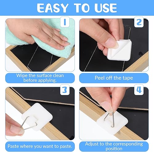 Miniatura 4 de 15 ganchos adhesivos transparentes, ganchos de techo autoadhesivos para colgar sin taladrar, gancho extraíble de cumpleaños, gancho de calcomanías