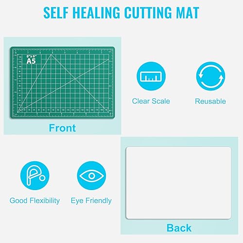 Miniatura 5 de DIYSELF Exacto Juego de cuchillos, 2 cuchillos de manualidades con 40 cuchillas de repuesto para cuchillos de pasatiempo, kit de cuchillos para