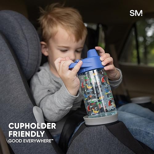 Miniatura 3 de Simple Modern Baby Shark - Botella de agua Summit de plástico Tritan para niños, taza sin BPA de 12 onzas con tapa cubierta a prueba de fugas para