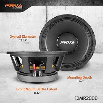RMS2000W　サブウーファー 30cm 12インチ Amazon.co.jp: PRV AUDIO 12インチ ミッドレンジスピーカー