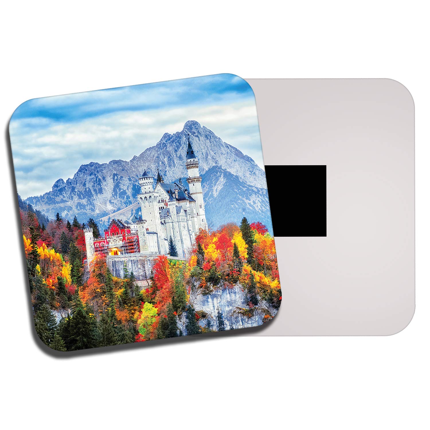 Destinationvinyl Multicolor 1 X Neuschwanstein Castle Fridge Magnet - German Germany Mountains Travel #8854