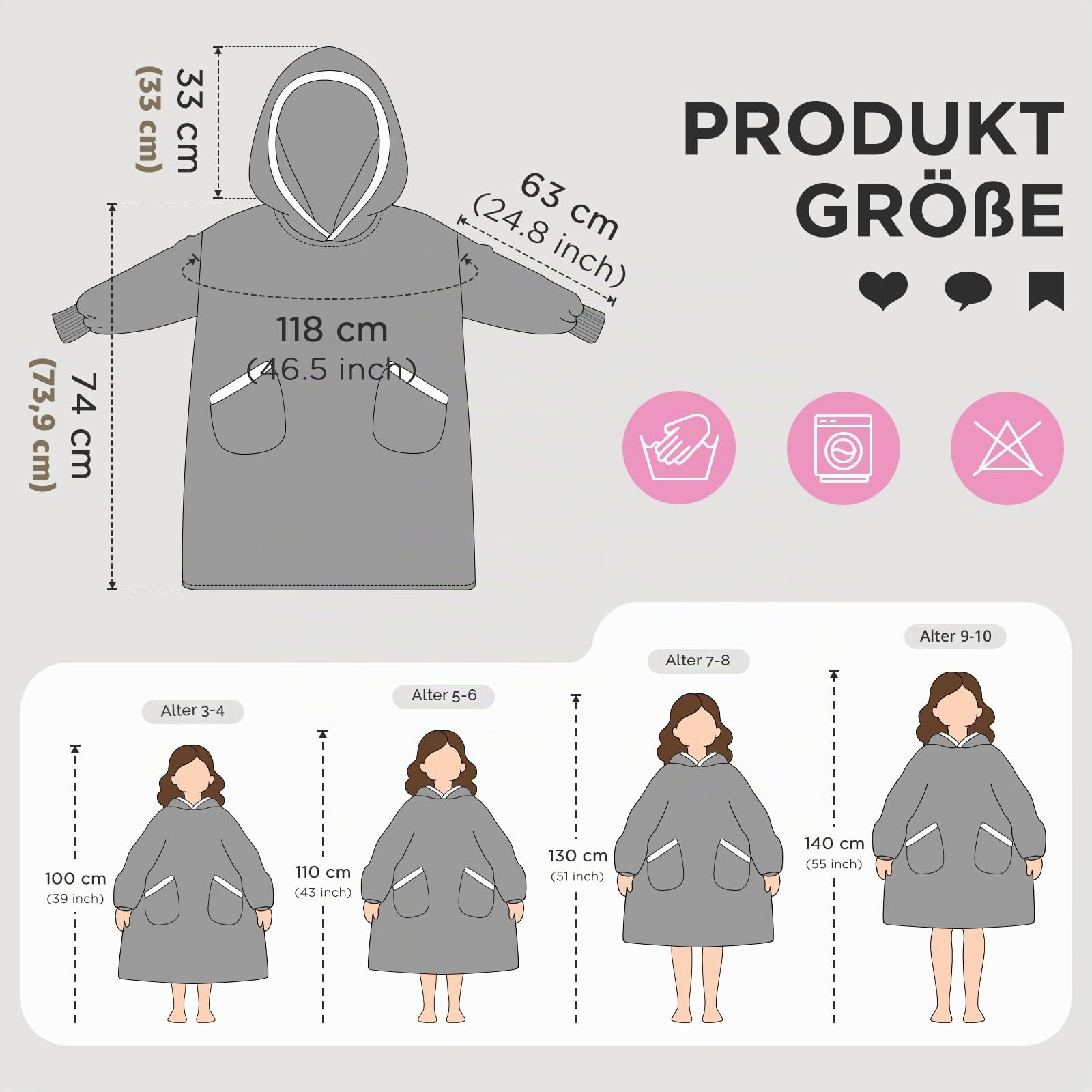 OLAOLA Dinosaurier Decken-Hoodie für Kinder, Weiche Kuscheldecke Unisex | Cooles Dinosaurier-Motiv für Kinder. Extra warme und kuschelige Decke mit Kapuze, das ideale Wintergeschenk für Kinder.