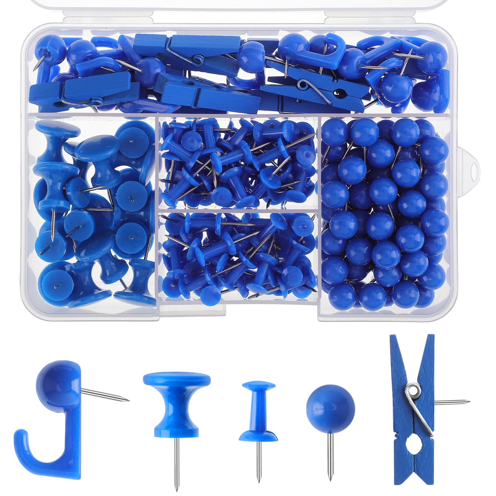 200 Push Pins - Colorful & Variety Pack -11