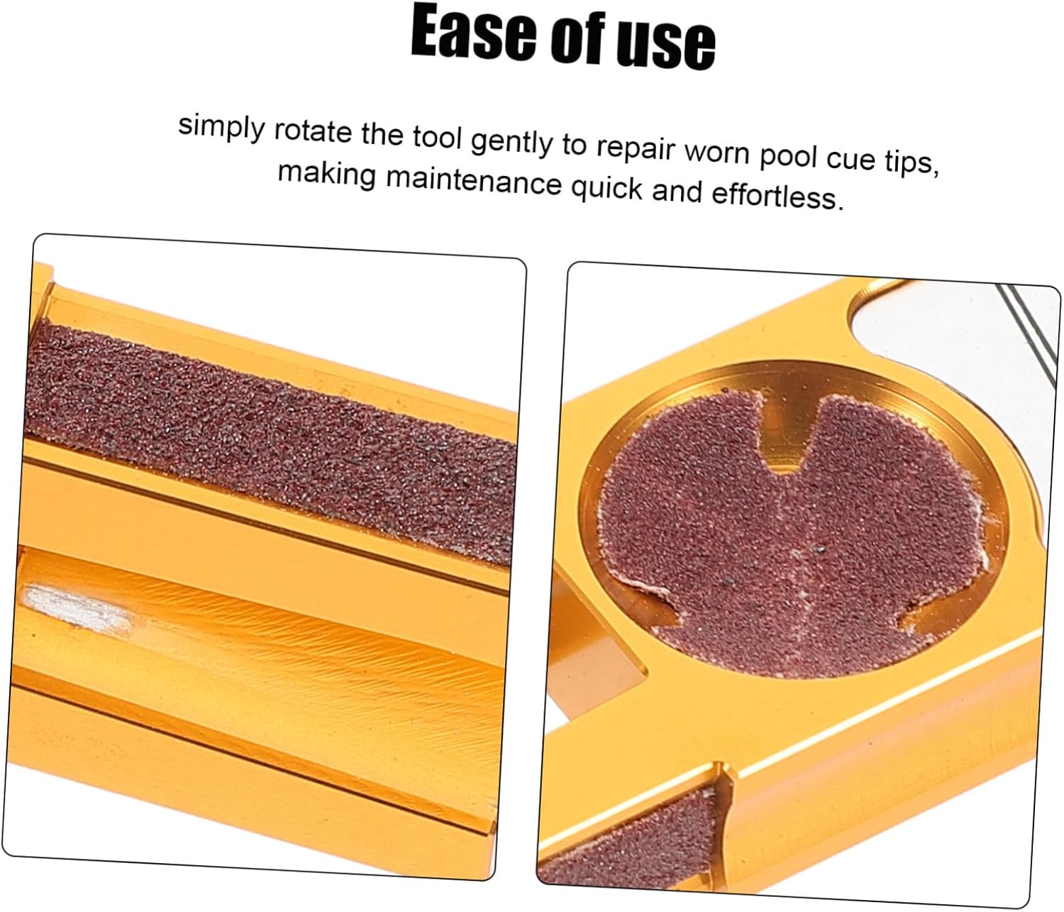 Toddmomy Ergonomic U-Shape Billiard Cue Tip Repairer Aluminum Cue Shaper for Pool Table Accessories