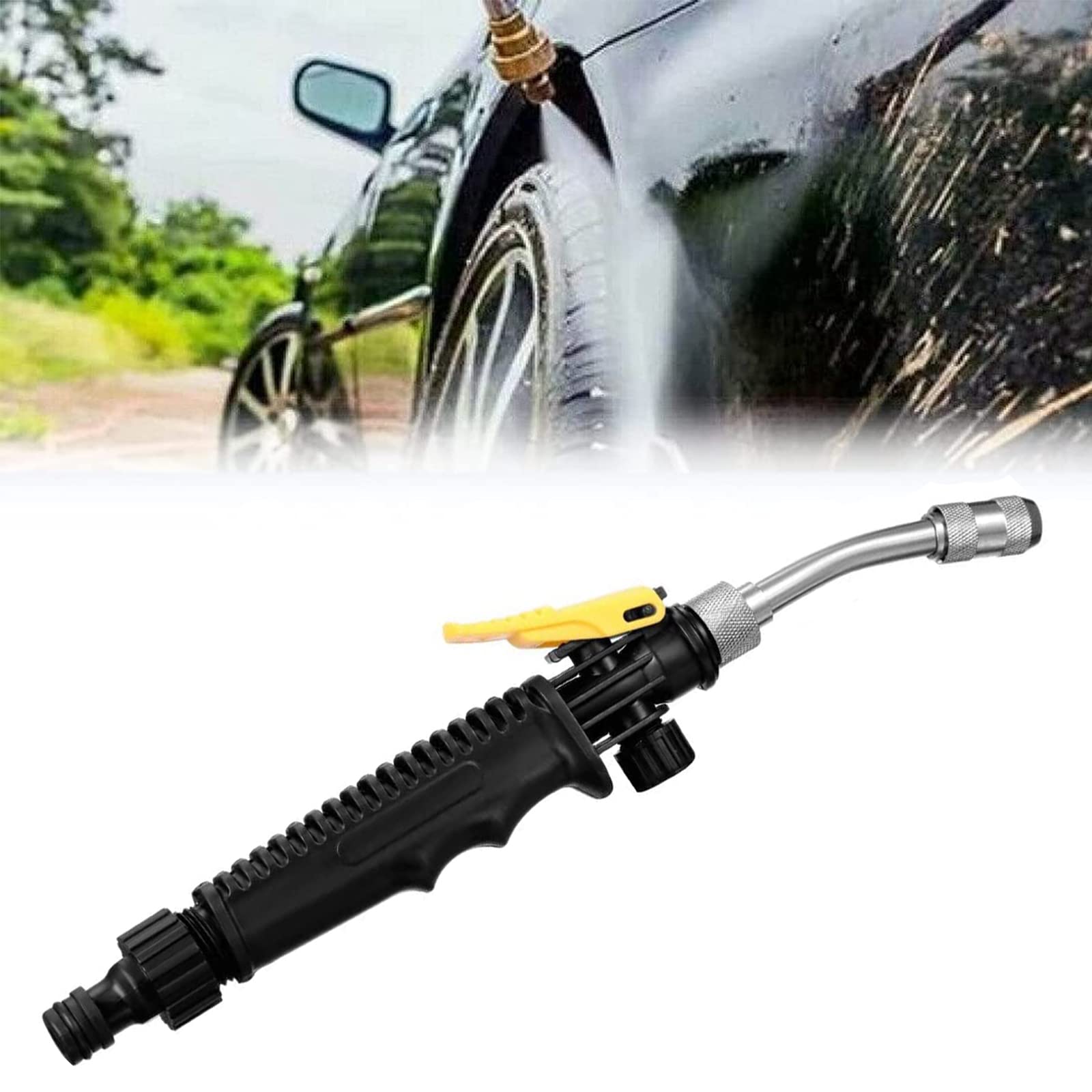 Hochdruck-Wassersprüher Mit 2 Düsen - Für Auto & Garten, Verstellbar, 58 Cm