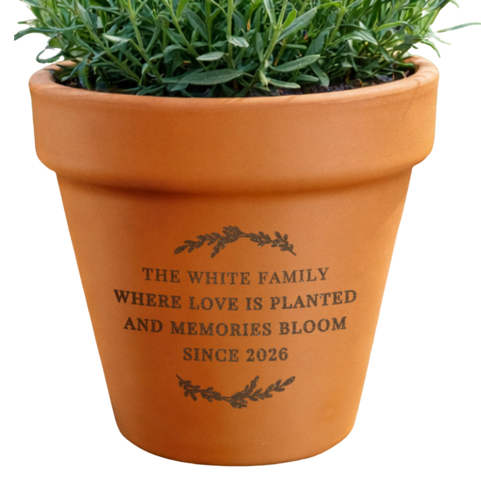 CalEli Gifts Personalised 'Design Your Own' Terracotta Plant Pot – Custom Text & Message Flower Pot – Unique Personalised Gift for Any Occasion, Birthday, Wedding – Indoor Garden Pot – 15cm
