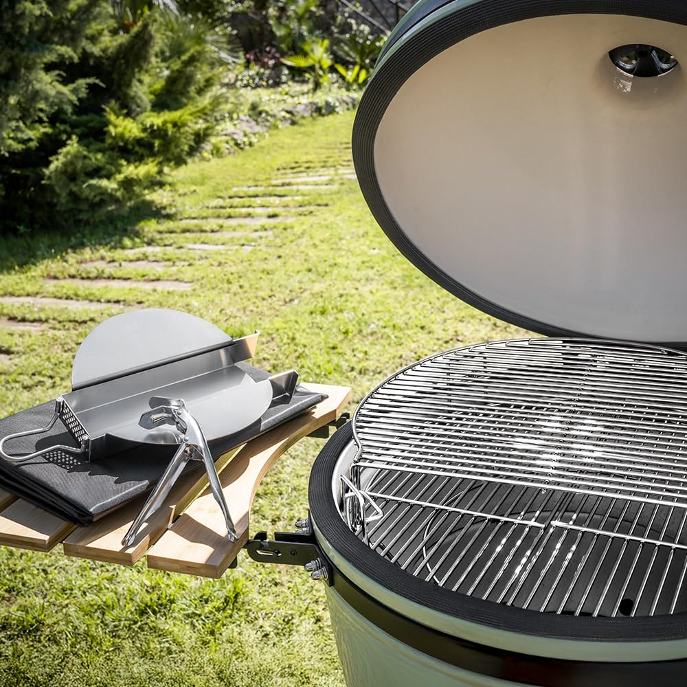 Cecotec Attrezzi per Barbecue Acciaio Inox, Set Utensili Barbecue DragonPack 6600 M, Versatilità e Comfort con Pinze, Raccoglicenere ed Espansore Griglia per Maggiore Capacità e Precisione