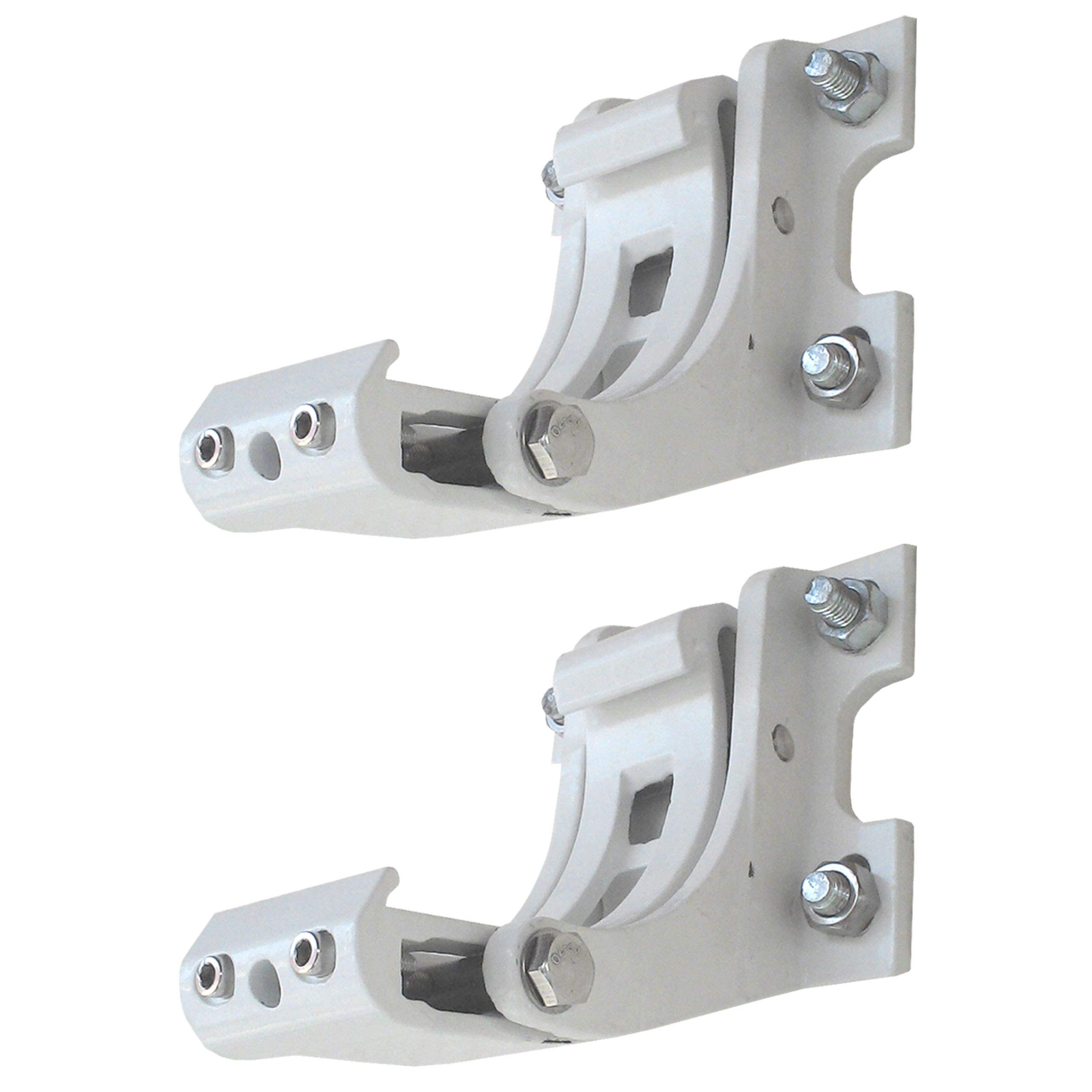 Mendler 2er-Set Wandhalterung für Markise T122, T123, Wandkonsole Wandmontage Adapter - weiß
