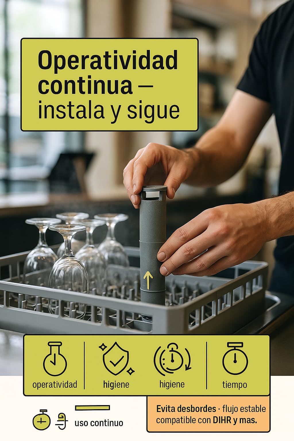 CubetasGastronorm ® Sobrenivel Ø28x140mm DERBY-CF Star Ls Dihr Lavavajillas Profesionales Hostelería Alta Resistencia Instalación Fácil Duradero Accesorio Técnico Maquinaria Industrial Cocina
