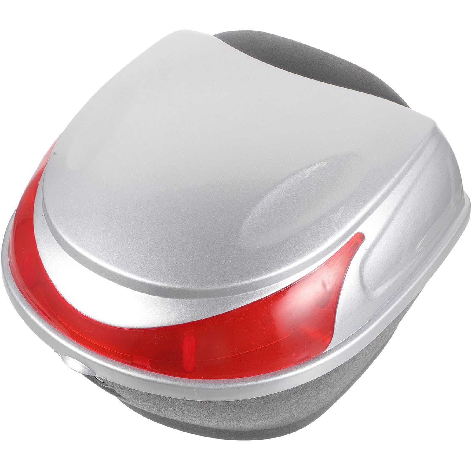 BESPORTBLE Baule Posteriore per Scooter, scooter trunk, Box Portabagagli in plastico argento, Grande capacità, per Viaggio e Uso Quotidiano