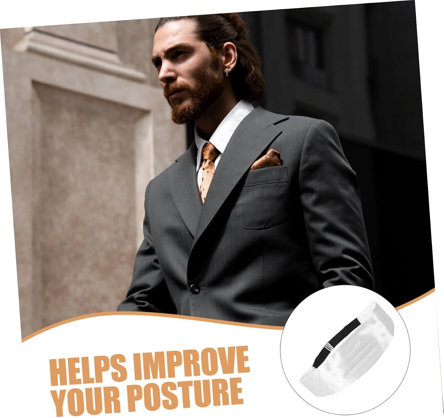 Men's Corset Waist Band Suit Cummerbund for Men Iron Cloth Waist Support Comfortable Fit