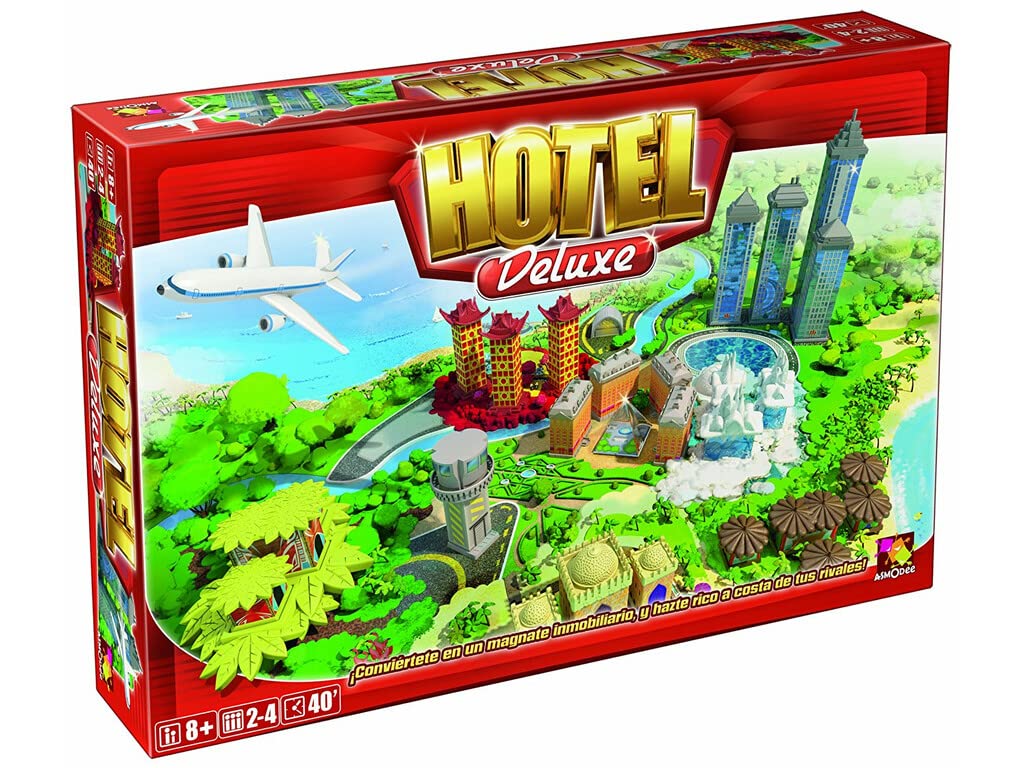 Asmodée Hotel Deluxe Board Game Spanish Version 40.1 x 26.7 x 8.4 -