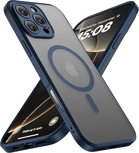Miniatura 24 de CellEver Funda magnética fuerte para iPhone 15 Pro [protección de cámara] [prueba de caídas de grado militar] [compatible con MagSafe] Funda delgada