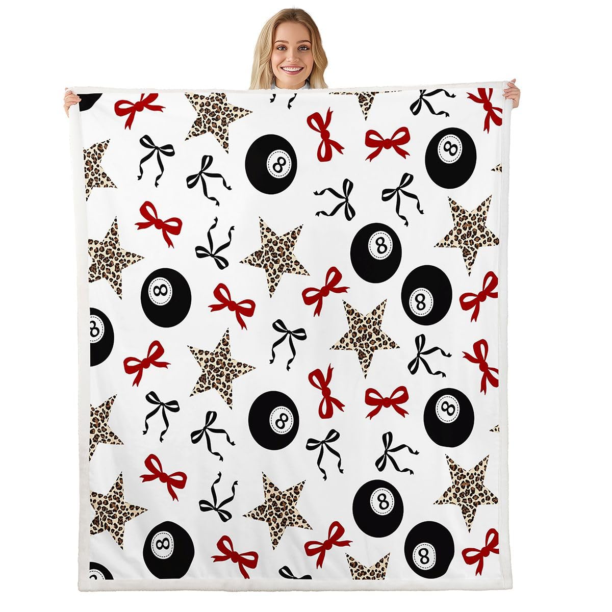 Homewish Couverture Canapé 229x229cm Y2K Imprimé Léopard Étoiles