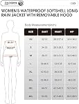 33,000ft Women's Waterproof Softshell Long Rain Jacket with Hood Fleece Lined Windproof Windbreaker
