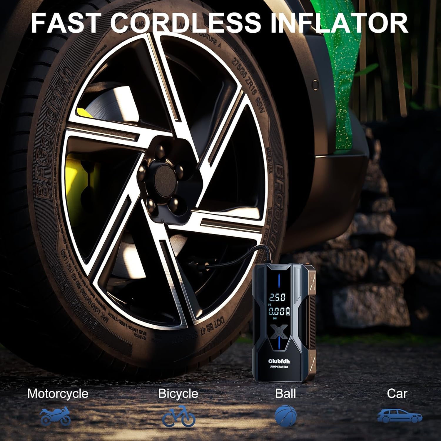 Avviatore Batteria Auto 4000A,Avviatore Emergenza per Auto12V con LCD, Booster Avviamento con Compressore 150PSI (per 7.0L GAS e 5.5L DIESEL),Jump Starter 65W Carica Rapida, Torcia a LED