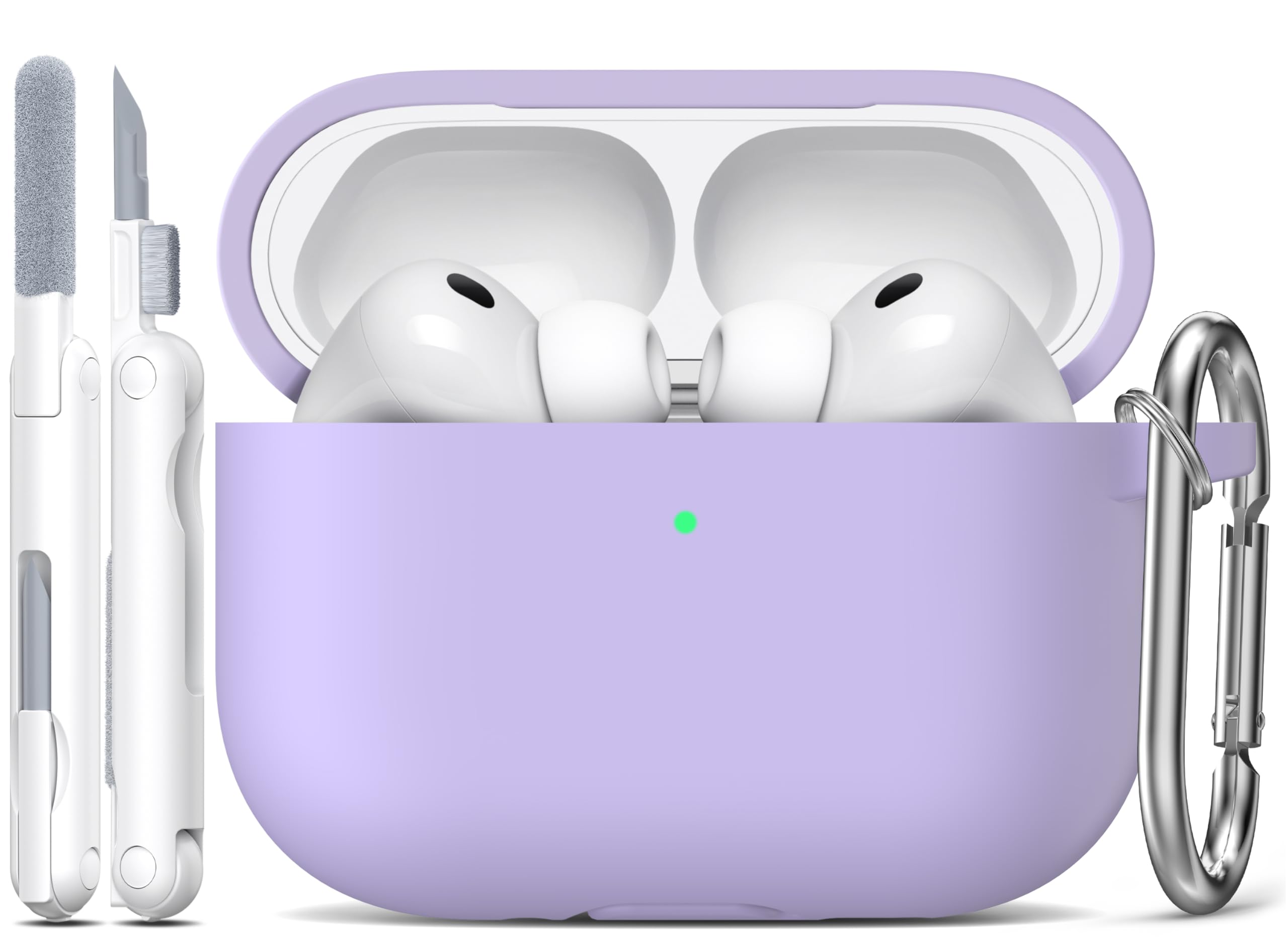 R-fun Funda para AirPods 4 con Kit de Limpieza, Case de Silicona Suave con Llavero, Funda Protectora Completa para Hombres y Mujeres, Compatible con Apple Latest Airpods 4th, Rojo — view 31