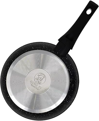 Miniatura 2 de LavoHome Sartén de aluminio forjado con revestimiento de mármol de piedra antiadherente con mango de tacto frío, 5 años de garantía (8 pulgadas)