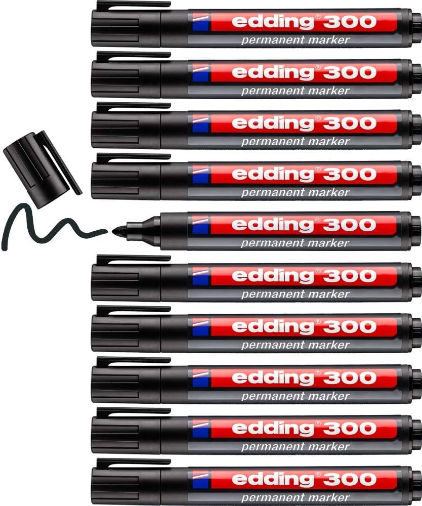 Edding 404 Permanentmarker – 10er Pack: Schwarz, Rot, Blau, Grün – Extrafeine 0,75 Mm Spitze Für Alles, Was Du Markieren Willst