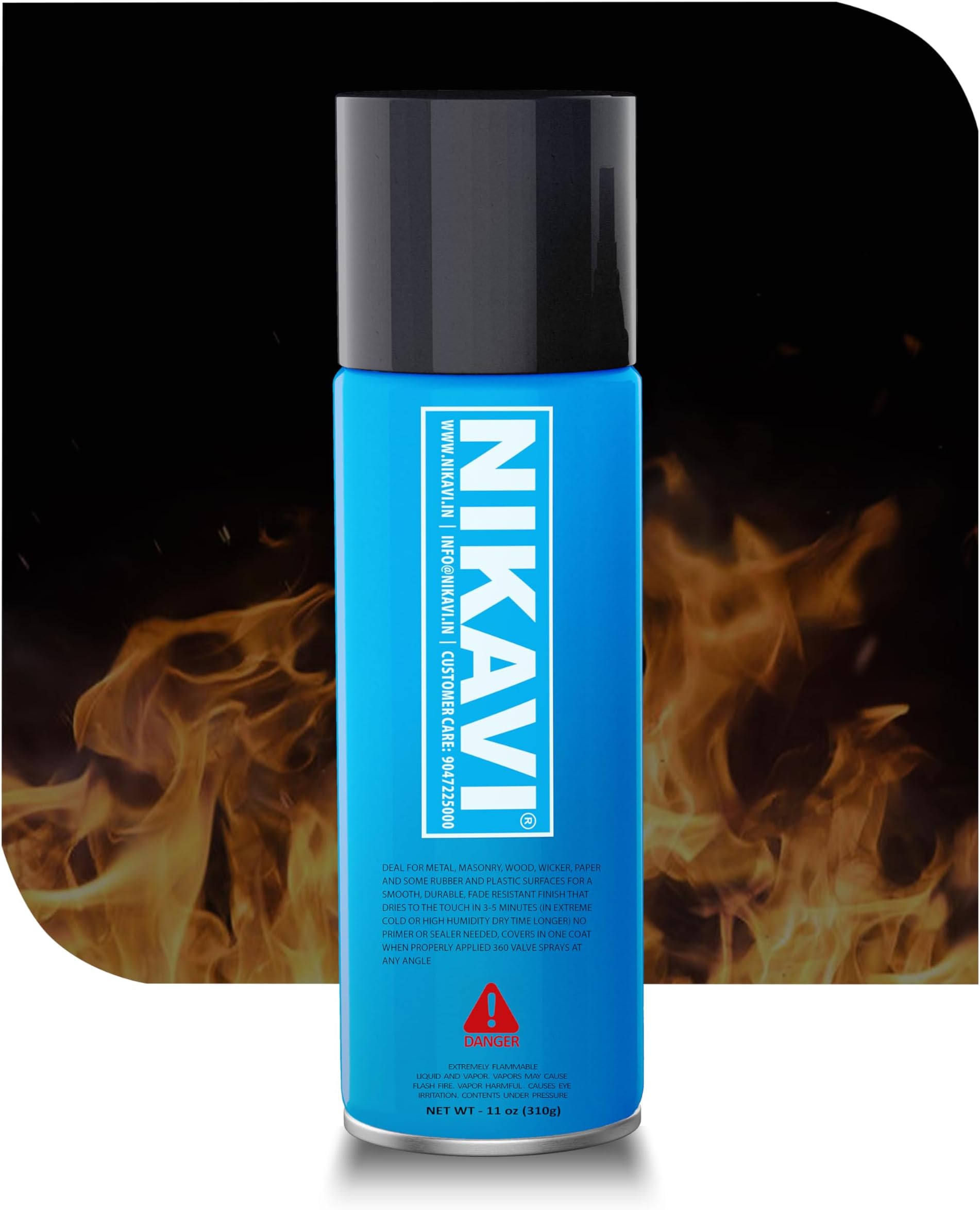 SP+ Automotive Rust Paint | High Heat Black Spray Can | Multi-Surface DIY Spray Paint | Quick Drying Gloss Finish for Bikes, Cars, Metal, Wooden Furniture, Plastic & Walls - 400ML - High Heat Black