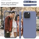YATWIN Silicone Back Case for iPhone 16 Pro Max, Soft-Touch Phone Back Cover for Apple iPhone 16 Pro Max - Lavender Grey gallery image