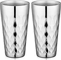 Vista 38 de Beasea Mini vasos de acero inoxidable, juego de 4 vasos de metal de 6 onzas, apilables de acero inoxidable 304, vasos de doble pared con aislamiento