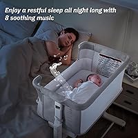 Vista 3 de Moisés eléctrico para bebé, moisés mecedor automático junto a la cama, moisés eléctrico junto a la cama para bebés recién nacidos con ruedas, cuna