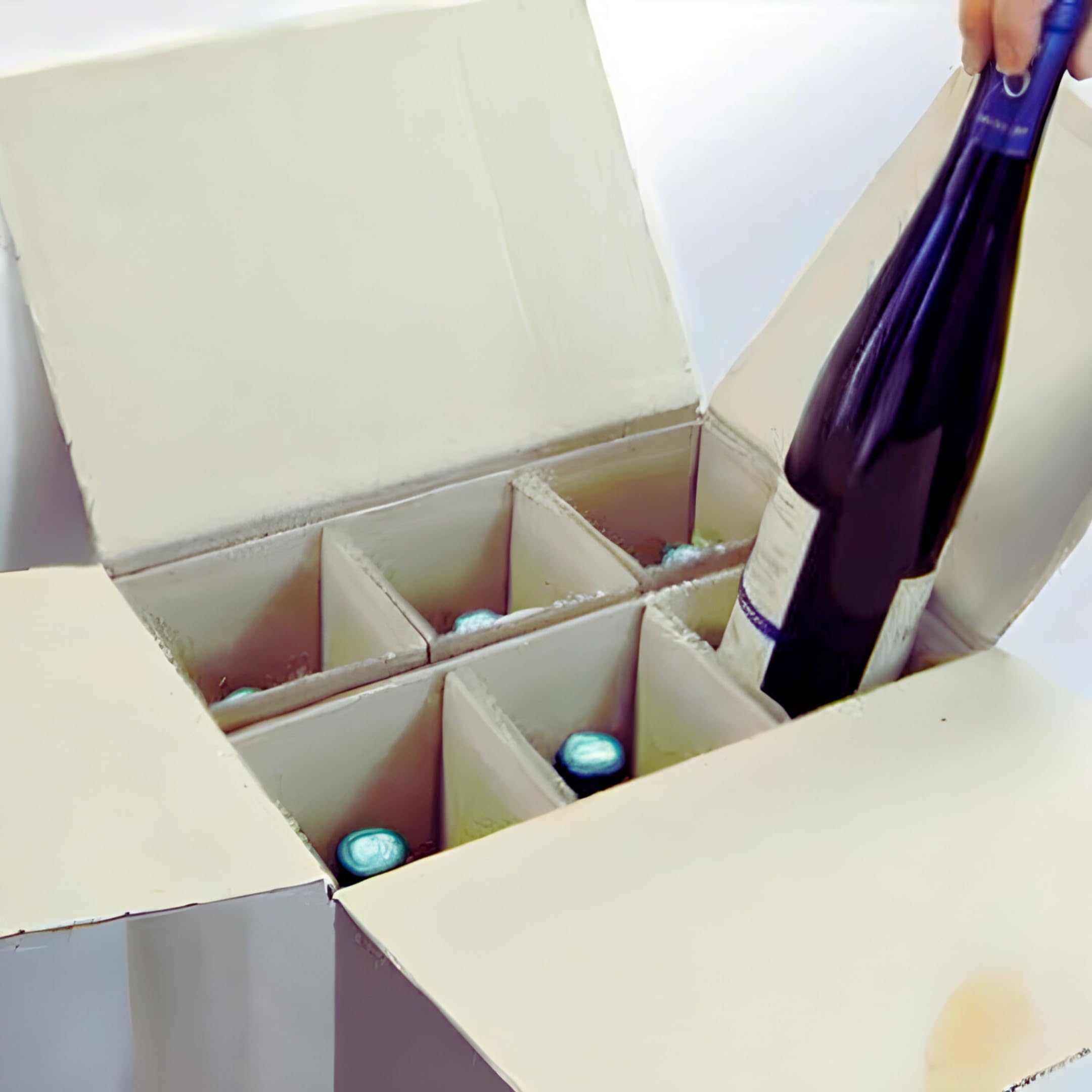 Cajas para Botellas de Vino Envío Seguro · PACKPRO Cartón Corrugado · Pack 10 Uds Separadores 6 Huecos · E-commerce y Mudanzas