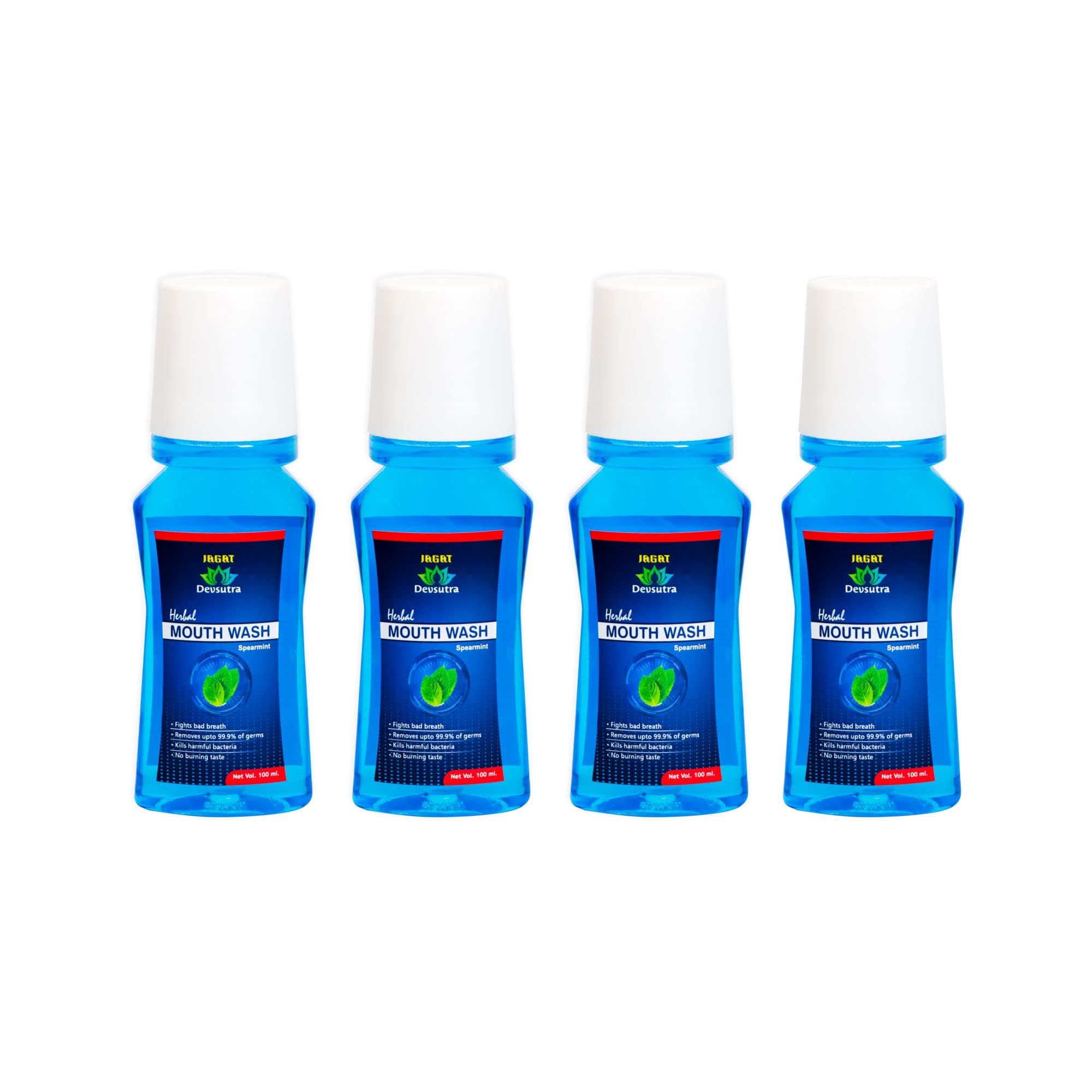Jagat Devsutra Dr. Trusted Ayurvedic HERBAL Mouthwash with Germ-Killing Oral Care Formula to Fight Bad Breath, Plaque and Gingivitis, 100 ml (Pack of 4) (B0BGC8GX6R) Amazon Price History, Amazon Price Tracker