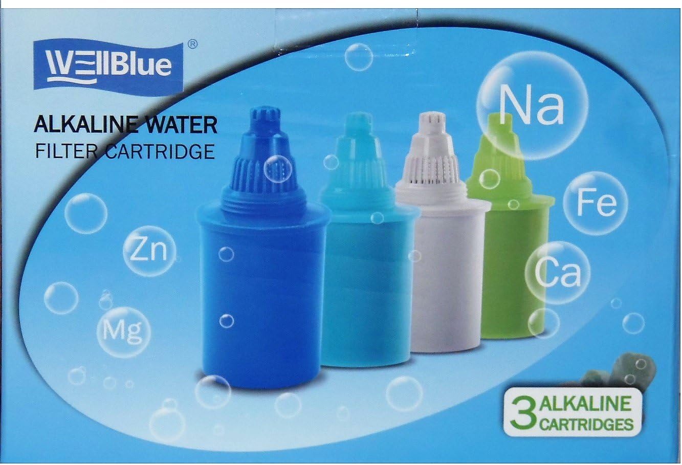 3 Pack Replacement Alkaline Filters - Blue