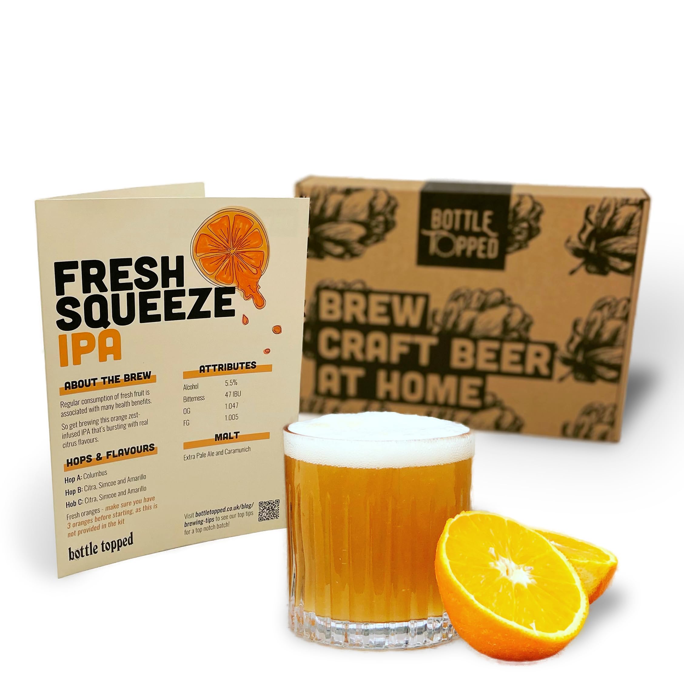 Fresh Squeeze IPA Home Brew Kit – Ingredient/Top-Up Beer Making Kit to Brew 5L of Beer at Home – Make Your Own Craft Beer – Perfect for Home Brewer, Beer Gift, Gifts for Men, Gifts for Dad