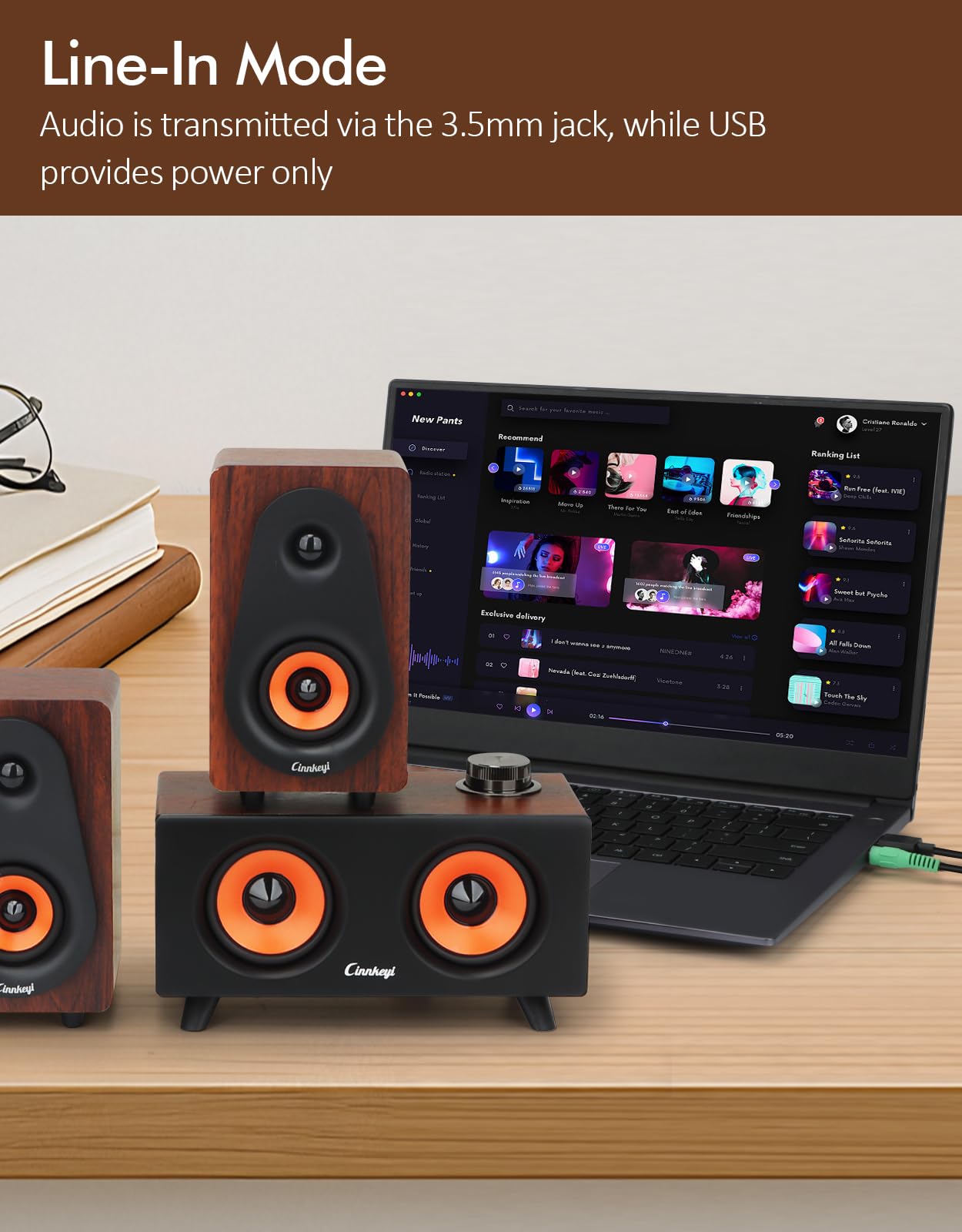 【Aggiornamento 2026】 Altoparlanti USB 2.1 per computer con subwoofer, altoparlanti per PC con ingresso 3,5 mm/USB e subwoofer, modalità PC/Line-In/Bluetooth, suono stereo ideale per desktop e