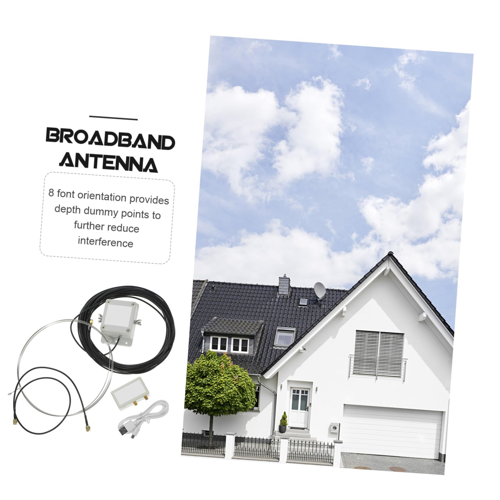 SEWACC Antenne Boucle Active Acier Inoxydable avec Suppression de Bruit USB Installation Facile pour Ondes Moyennes et Courtes
