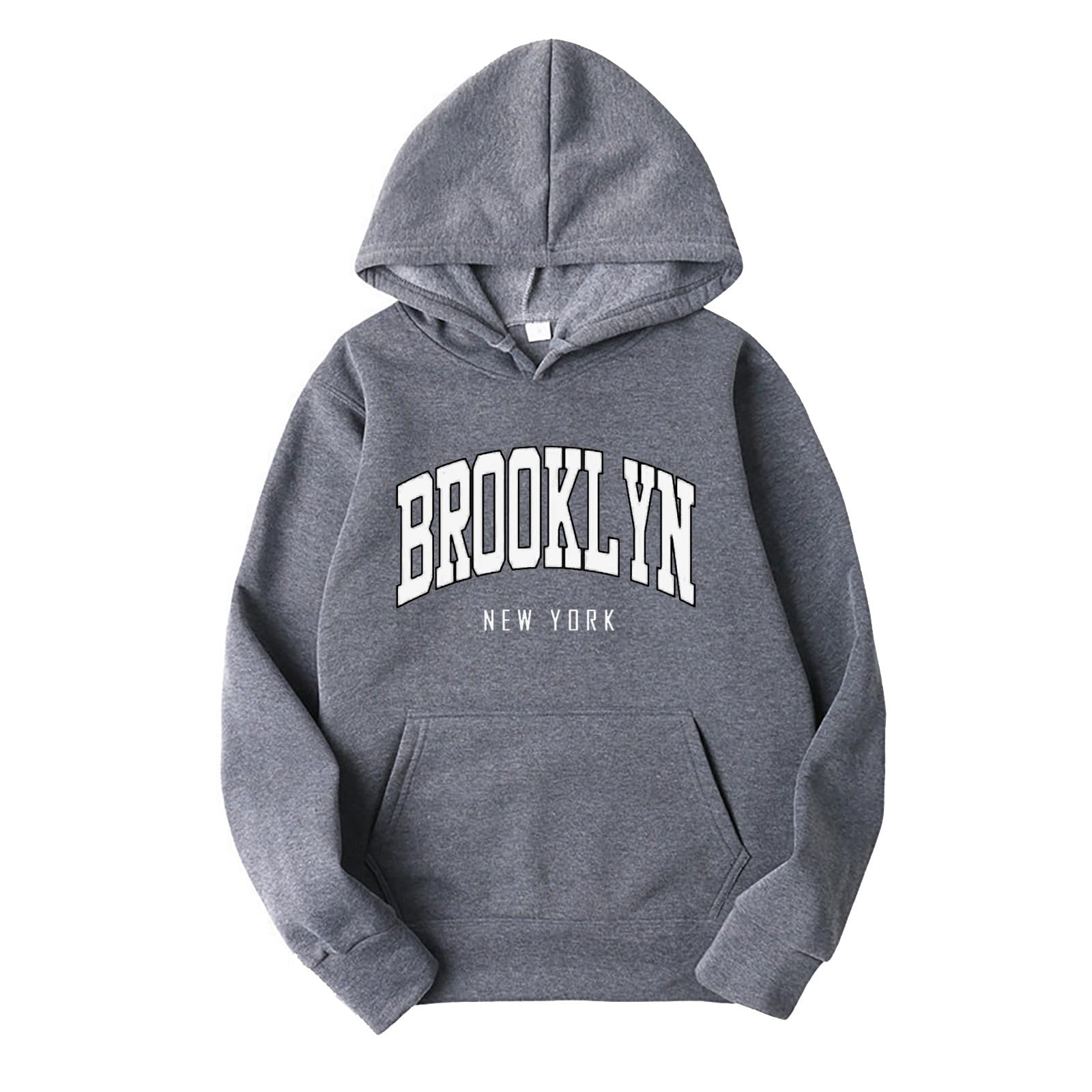 DIYAGO Unisex Hoodies for Men Trendy Sports Sweater Sweatshirt with Pocket Fall Winter Casual Vintage Letter Print Pullover