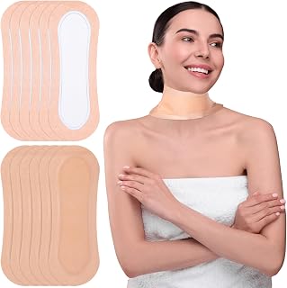 Geiserailie 24 Pcs Big Castor Oil Neck Patches for Thyroid Disposable Castor Oil Pack Wrap Kit Self Adhesive Pads for Stomach Belly Waist Knee Back Arm, Portable, Anti Massage Leak, No Wash